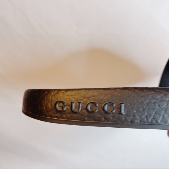 GUCCI GG logo floral bloom rubber pool slides - Picture 10 of 12